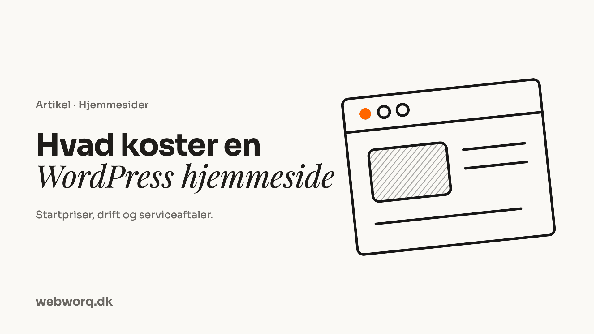 Hvad koster en WordPress hjemmeside i 2026? Priser fra 32 danske udbydere