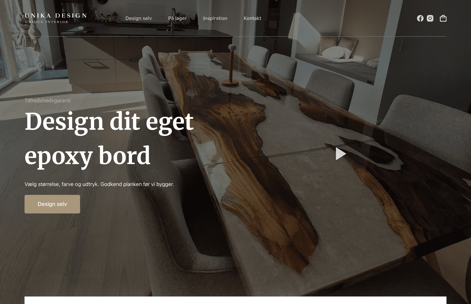 Unika Design — hele sitet, som det så ud i drift