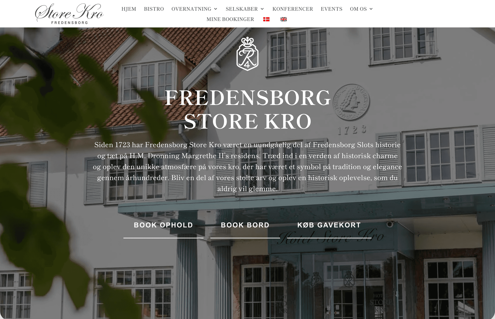 Fredensborg Store Kro — hele sitet, som det så ud i drift