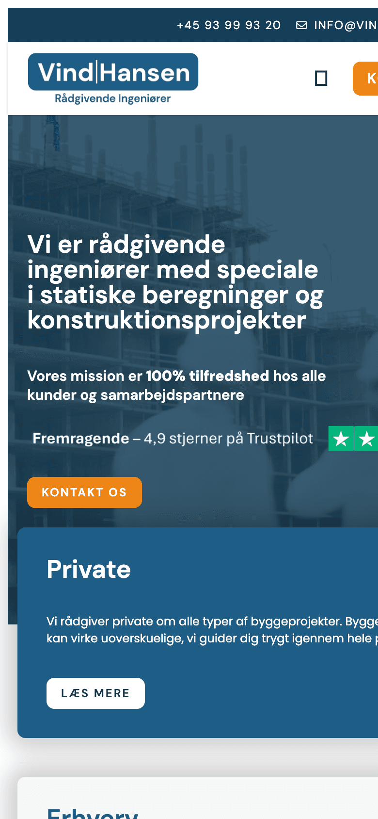 VindHansen på mobil